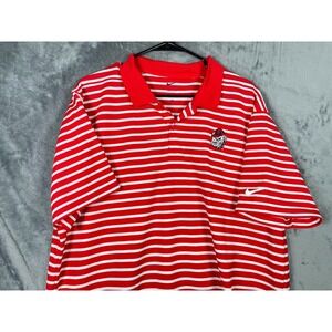 Nike Golf Georgia Bulldogs Men's Polo Shirt Red White Striped Size XL